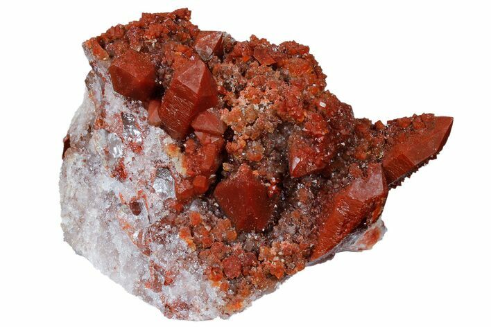 Natural, Red Quartz Crystal Cluster - Morocco #181572